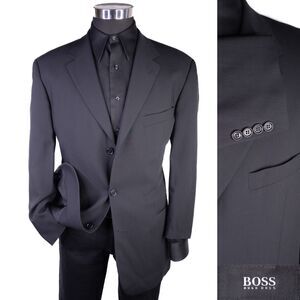 BOSS Hugo Boss EINSTEIN 3-Button Blazer 44R/S Wool Solid Coat Suit Jacket Blazer